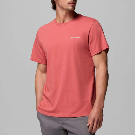 Męska koszula outdoorowa Columbia csc™ outdoor back Graphic tee – sprana czerwień, lśniący krajobraz