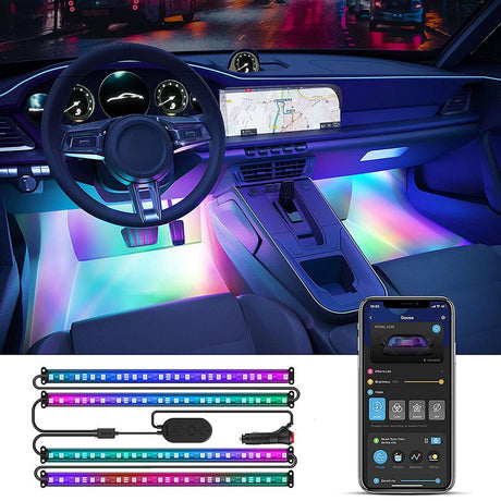 Taśma LED do inteligentnego samochodu Govee rgbic - 4x30 cm oświetlenie wnętrza