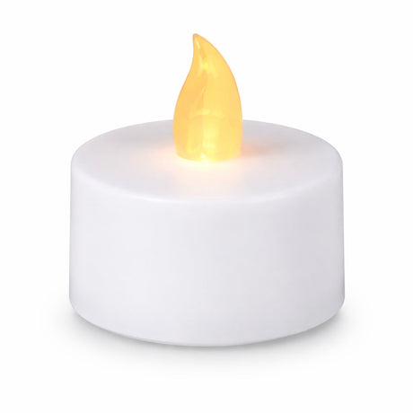 Podgrzewacze LED Arti casa - zestaw 8 sztuk - migoczące, ciepłe, białe światło - baterie w zestawie - wykonane z tworzywa sztucznego - nadają się do użytku wewnętrznego - wymiary ø3,7 x h3,7 cm - kolor biały