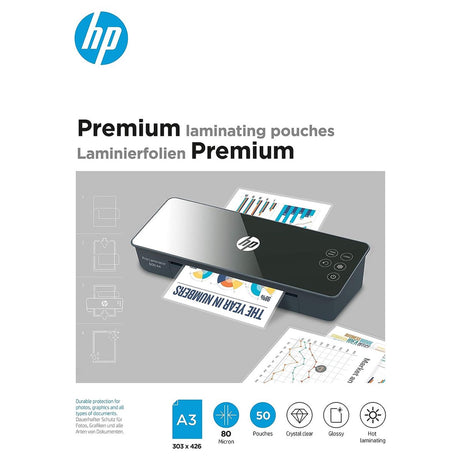 Folie do laminowania HP 9126 premium a3 - folie do laminacji na gorąco - błyszczące - 80 mikronów - 50 sztuk