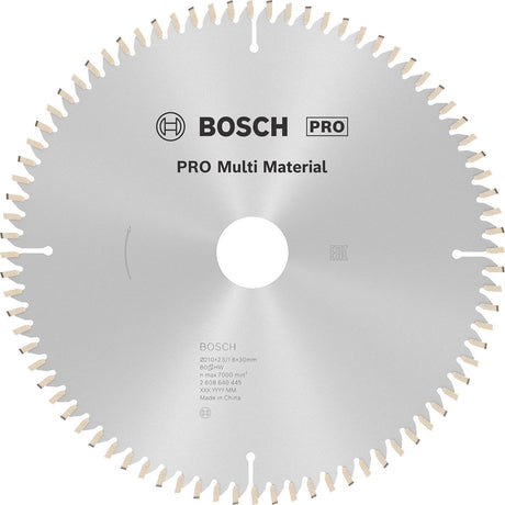 Bosch cirkzb multi k vt 210x30x2.5 80t tr-f