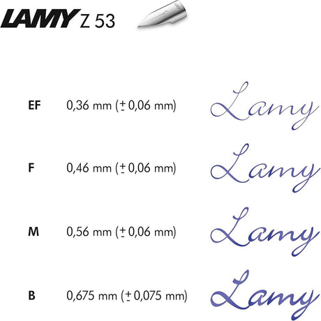 Lamy z 50 stalówka 888 - wymienny długopis wykonany z chromowanej stali nierdzewnej w kolorze przezroczystym - stalówka o wytrzymałości lh - stalówka przystosowana do zawieszenia leworęcznego