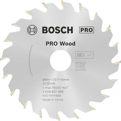 Akcesoria Bosch 2608837666 brzeszczot piły tarczowej 85 x 15 mm liczba zębów: 20 1 szt.