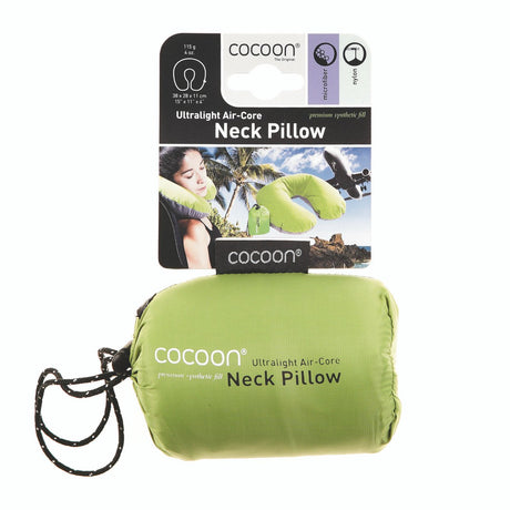 Cocoon Air Core ultralekka, ergonomiczna poduszka podtrzymująca szyję w kształcie litery U, żółta 38 x 27 x 11 cm