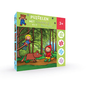 Puzzle Clavisa ze Złotowłosą i Czerwonym Kapturkiem. Puzzle 4 w 1
