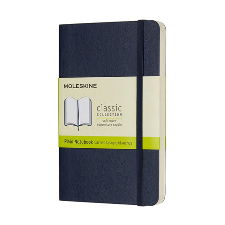 Klasyczny notatnik Moleskine - kieszeń - miękka okładka - czysta - szafirowo-niebieski