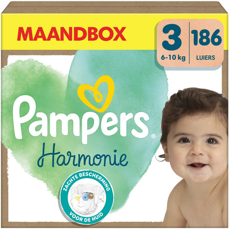Pieluchy Pampers Harmony rozmiar 3, 186 pieluszek, 6kg-10kg