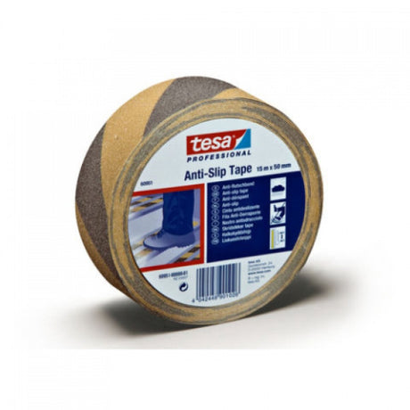 Tesa - samoprzylepna taśma antypoślizgowa - 15m - żółto-czarna - szerokość 50mm