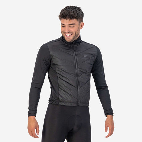 Rogelli wadded ii winter fietsjack heren - wielrenjack - winddicht - zwart - maat m