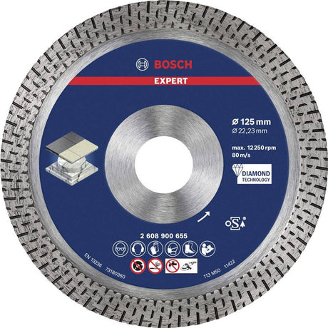 Seria Bosch Expert Hardceramic - diamentowa tarcza tnąca - 125mm - precyzyjne cięcie - gładkie krawędzie