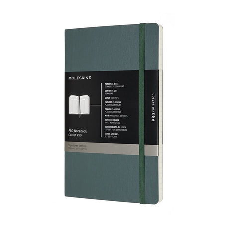 Profesjonalny notatnik Moleskine - duży - miękka okładka - leśna zieleń