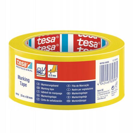 Taśma do znakowania podłóg Tesa 60760 żółta, 50 mm x 33 m, PVC