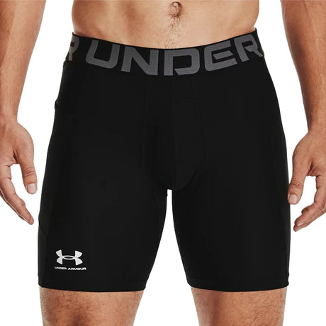 Męskie spodnie sportowe Under Armour UA HG Armor Shorts-BLK - czarno - białe