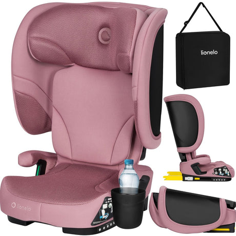 Lionelo orin i-size autostoel isofix – opvouwbaar autostoeltje 100-150 cm – universeel isofix of autogordel – 14-standen hoofdsteun – 5 ligstanden – lichtgewicht 5,2 kg – compact reisautostoel – bekerhouder draagtas