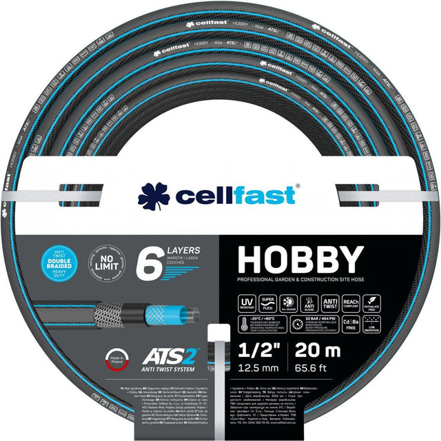 Cellfast hobby ats2™ - 6-warstwowy wąż ogrodowy - 1 2 20m