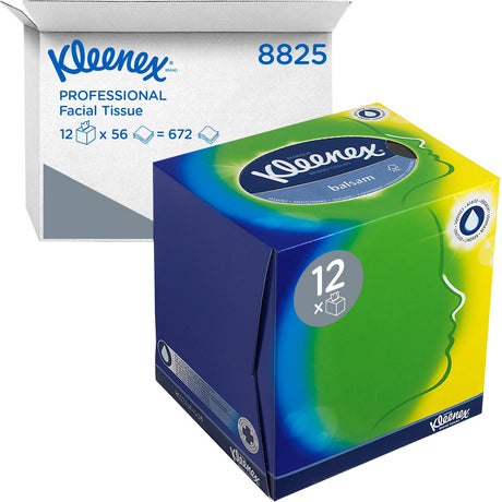 Chusteczki Kleenex - balsam w pudełku z dozownikiem - biznes - 3 warstwy (opakowanie 56 sztuk)