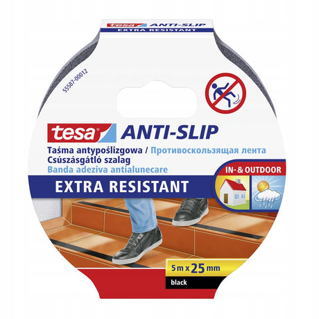 Tesa - taśma antypoślizgowa - czarna - 5m x 25mm