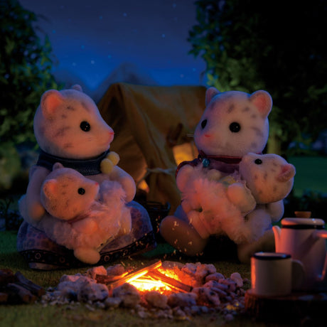 Rodziny Sylvanii Rodzina lampartów śnieżnych - 4 aksamitnie miękkie figurki - 5814
