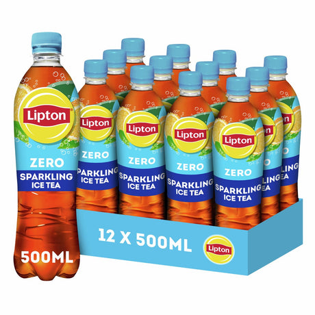 Butelka gazowana Lipton Ice Tea - zero cukru - bez cukru - 12 x 500 ml - opakowanie wartościowe