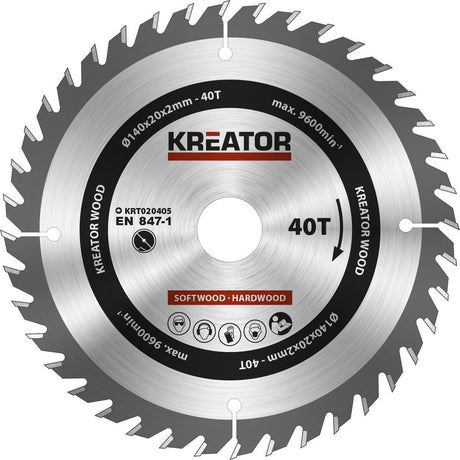 Kreator - krt020405 - brzeszczot tarczowy - 140mm40t