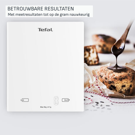 Tefal Essential bc5504 - cyfrowa waga kuchenna - kompaktowa - max. 5 kg - skala precyzyjna