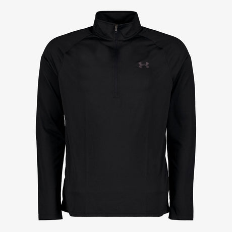 Męska koszulka sportowa Under Armour ua tech 2.0 1 2 zip-blk - czarno - grafitowa