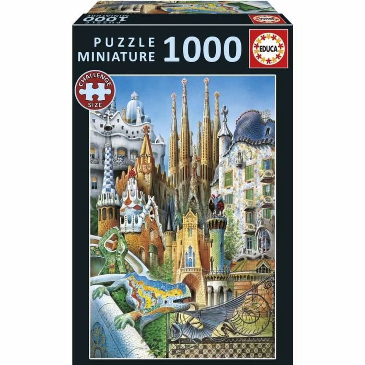 Educa puzzle Gaudiego, miniatura kolażu 1000 części