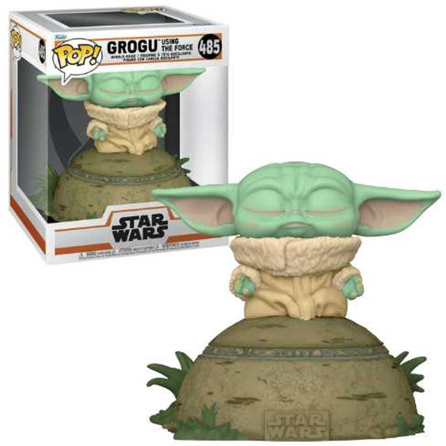 Funko pop deluxe: mandalorian - dziecko używające mocy - pop #485