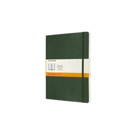 Klasyczny notatnik Moleskine - bardzo duży - miękka okładka - w linie - mirtowo-zielony