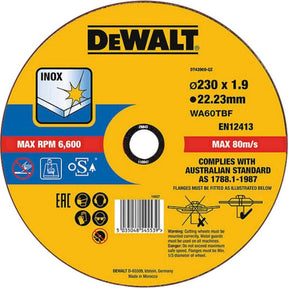 Tarcza tnąca Dewalt dt43909 ze stali nierdzewnej 230mm