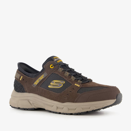 Męskie buty turystyczne Skechers Oak Canyon - spójne winne - brązowo-czarne