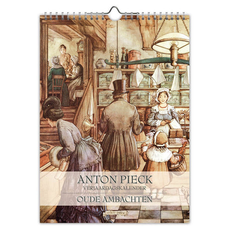 Kalendarz urodzinowy Comello Anton Pieck - stare rękodzieło - 18x25 cm