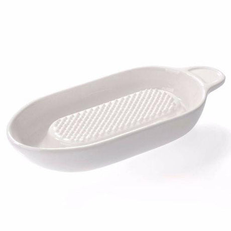 Ceramiczna tarka do owoców i imbiru Gefu fruttare 20,4 x 8,9 cm – biała – można myć w zmywarce