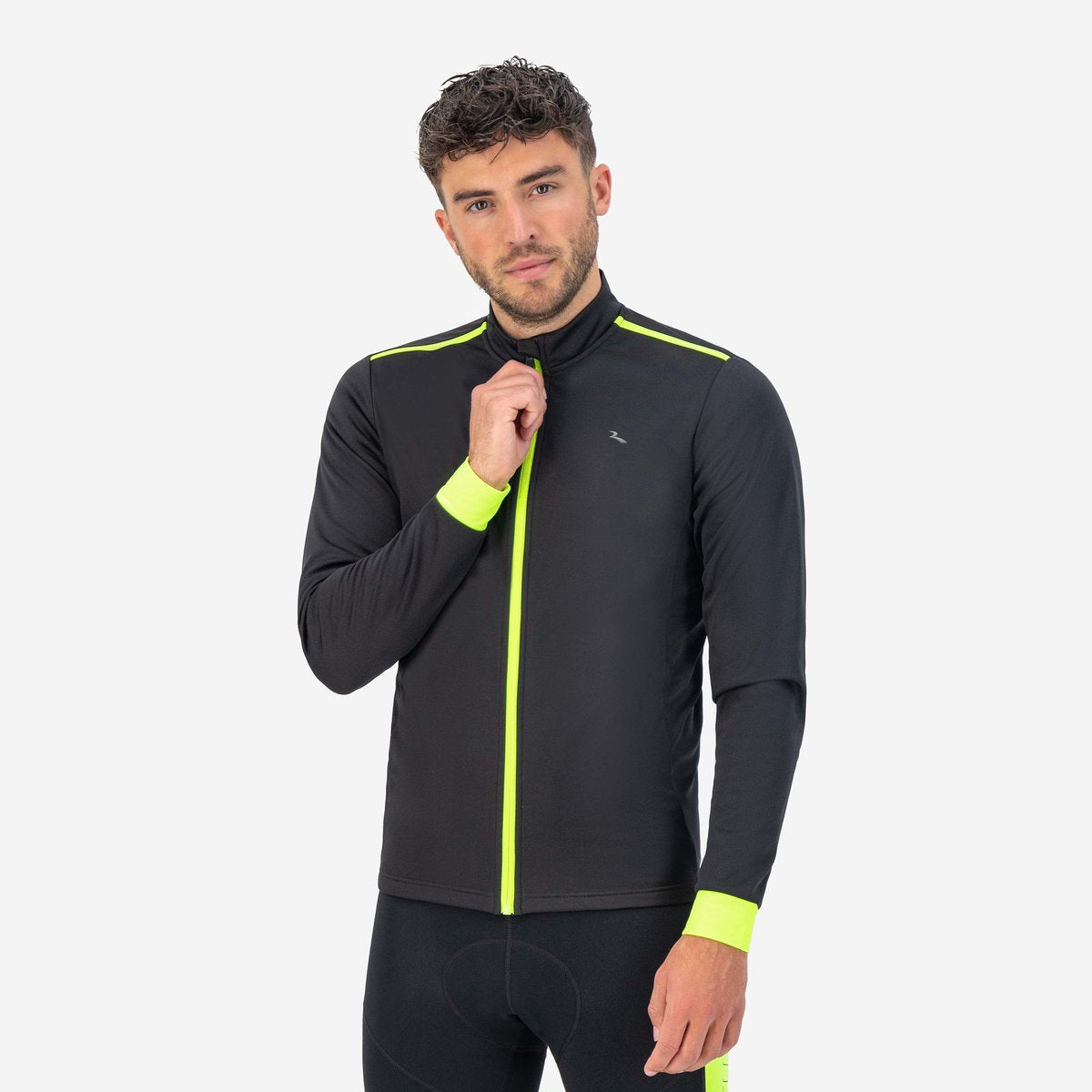 Rogelli core heren fietsjack - winter - waterafstotend - zwart fluor