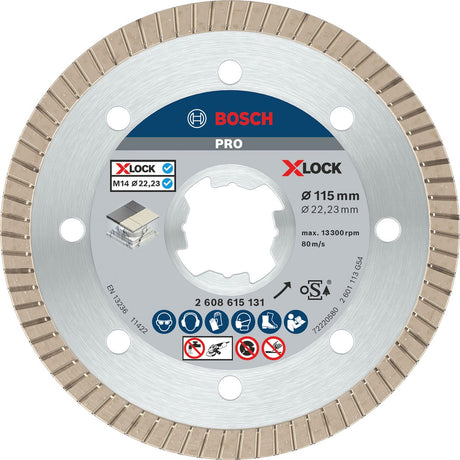 Akcesoria Bosch 2608615131 Diamentowa tarcza tnąca x-lock 115 mm średnica 115 mm 1 szt.