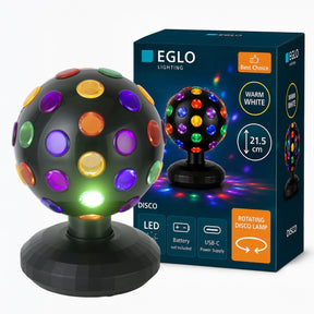 Eglo disco discobal tafellamp - led - 21,5 cm - zwart bont