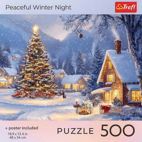 Puzzle Trefl 500 elementów Świąteczna zimowa noc dla dorosłych.
