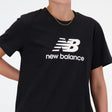New balance sport essentials jersey logo t dames t-shirt - black l