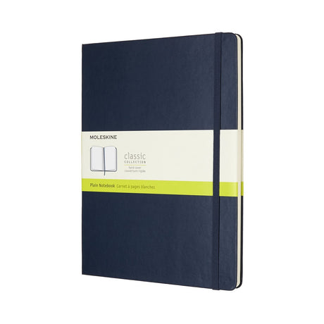 Klasyczny notatnik Moleskine - bardzo duży - twarda oprawa - pusty - szafirowoniebieski
