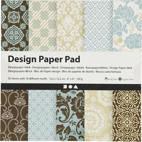 Blok papierowy firmy Creativ cc design 15,2x15,2 cm 50 arkuszy