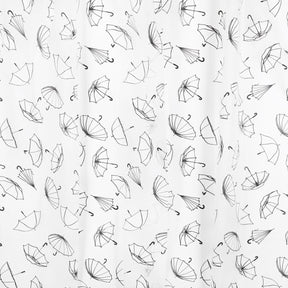 Differnz umbrella douchegordijn 100% peva, waterdicht 180 x 200 cm zwart