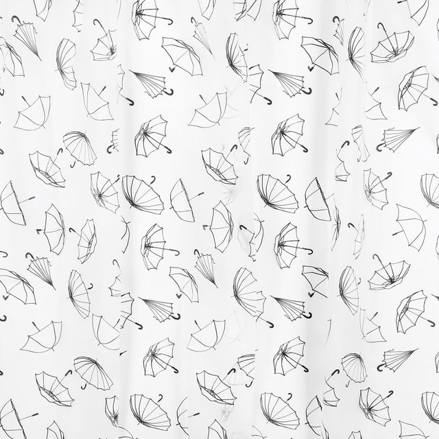 Differnz umbrella douchegordijn 100% peva, waterdicht 180 x 200 cm zwart