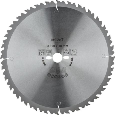 Wolfcraft - brzeszczot stołowy 350x30mm - 32 zęby - brzeszczot do piły stołowej - seria zielona - 6666000