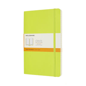 Moleskine classic notebook - large - softcover - lined - lemon green