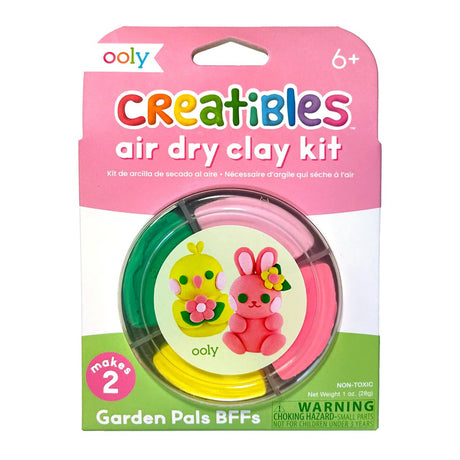 Ooly - kreatywnie - mini zestaw glinek suszonych na powietrzu - przyjaciele z ogrodu - 4 kolory gliny