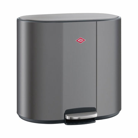 Wesco multicollector 3 kosz na śmieci segregacja śmieci (1x25 litrów, 2x12 litrów) Porównanie cen | 49 litrów | metal - grafit matowy | kosz na pedały z systemem cichego domykania i filtrem zapachów