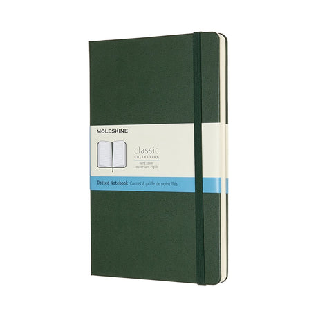 Klasyczny notatnik Moleskine - duży - twarda oprawa - w kropki - mirtowa zieleń
