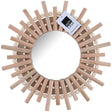 Arti casa wandspiegel - ronde spiegel zon - 30cm - hout
