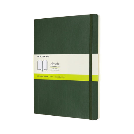 Klasyczny notatnik Moleskine - bardzo duży - miękka okładka - pusty - mirtowo-zielony
