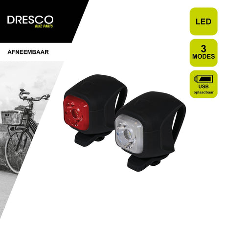 Zestaw oświetlenia LED Dresco - ładowany przez USB